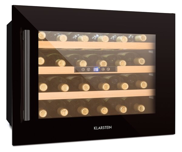Klarstein Vinsider 24 Onyx Edition, охладител за вино за вграждане, клас на енергийна ефектвност G