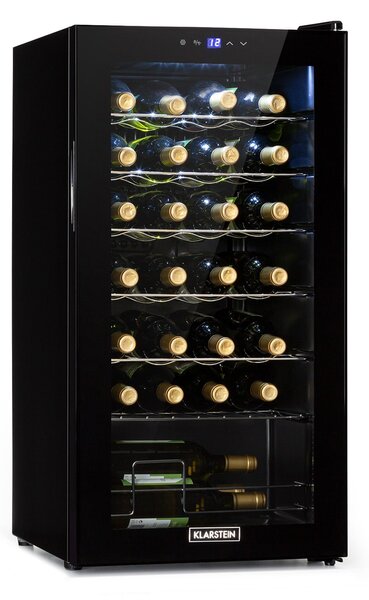 Klarstein Shiraz 28 Uno, охладител за вино, 74l, 28fl, сензорен контролен панел, 5-18°C