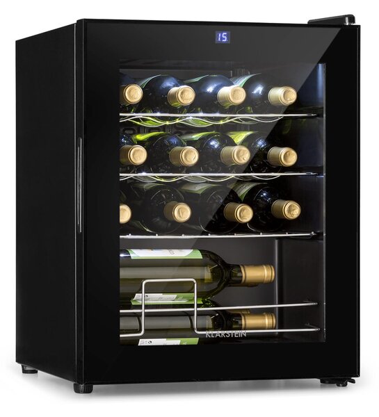 Klarstein Shiraz, охладител за вино, 42 л, сензорен панел за управление, 131 W, 5 - 18 °C, черен