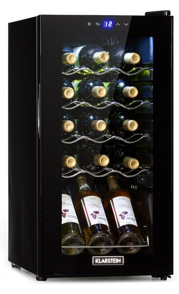 Klarstein Shiraz 15 Slim Uno, охладител за вино, 44 л, сензорен, 135 W, 5 - 18 °C, черен