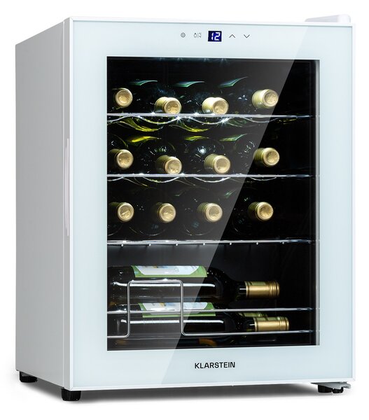 Klarstein Shiraz 16 Quartz, охладител за вино, 42 л, сензорен панел за управление, 160 W, 5- 18 °C