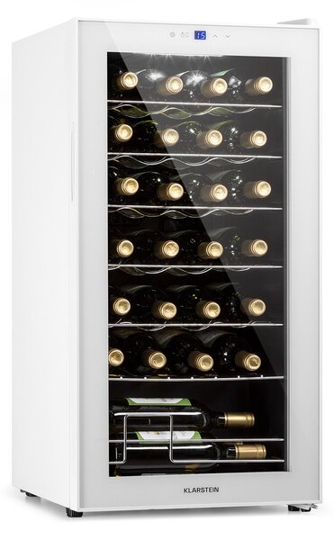 Klarstein Shiraz 28 Uno, охладител за вино, 74l, 28fl, сензорен контролен панел, 5-18°C