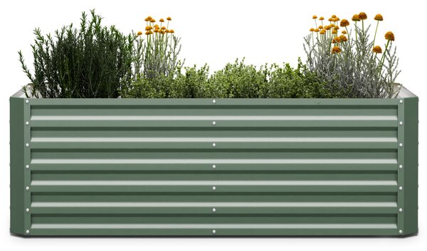 Blumfeldt High Grow Straight, повдигната леха, 180 x 60 x 90 cm, изработена от вълнообразна стоманена ламарина, лесна за сглобяване, устойчива на ръжда и замръзване