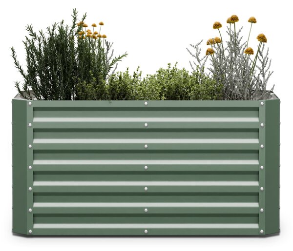 Blumfeldt High Grow Straight, повдигната леха, 120 x 60 x 60 cm, изработена от вълнообразен стоманен лист, лесна за сглобяване, устойчива на ръжда и замръзване