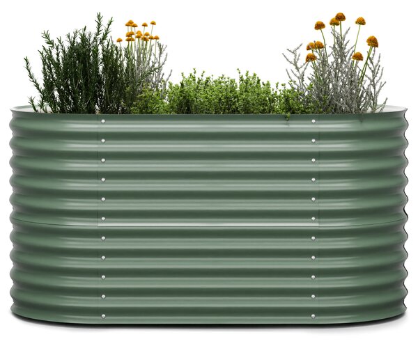 Blumfeldt High Grow, повдигната леха, 160 x 80 x 80 cm, изработена от вълнообразна стоманена ламарина, лесна за сглобяване, устойчива на ръжда и замръзване