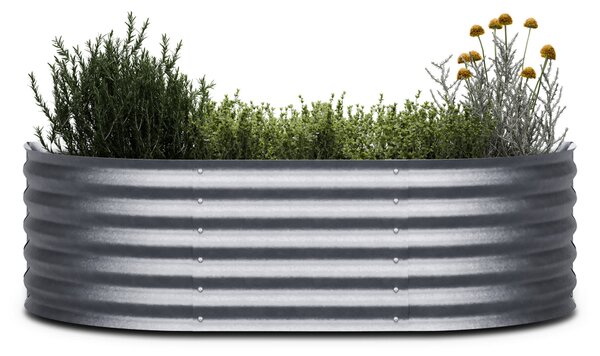 Blumfeldt High Grow Extended, повдигната леха, 150x43x60 cm, изработена от вълнообразна стоманена ламарина, лесна за сглобяване, устойчива на ръжда и замръзване