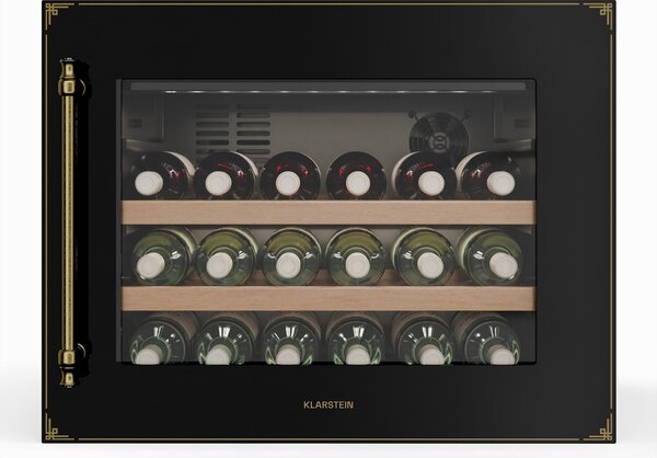 Klarstein Охладител за вино Vinsider Victoria 28, 28 бутилки, сензорен, UV защита, LED, безшумен, 2 рафта