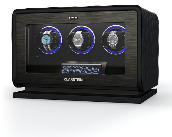 Klarstein LuminousTime навивач за часовници, 3 часовника, много настройки, LED, 10 dB