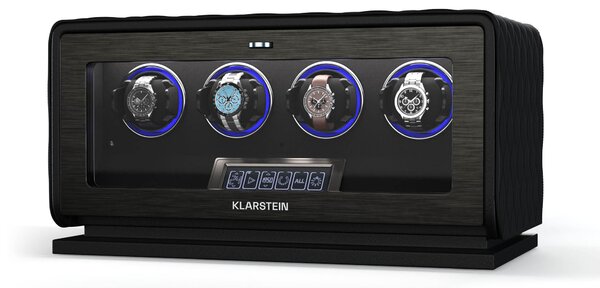 Klarstein LuminousTime навивач за часовници, 4 часовника, много настройки, LED, 10 dB