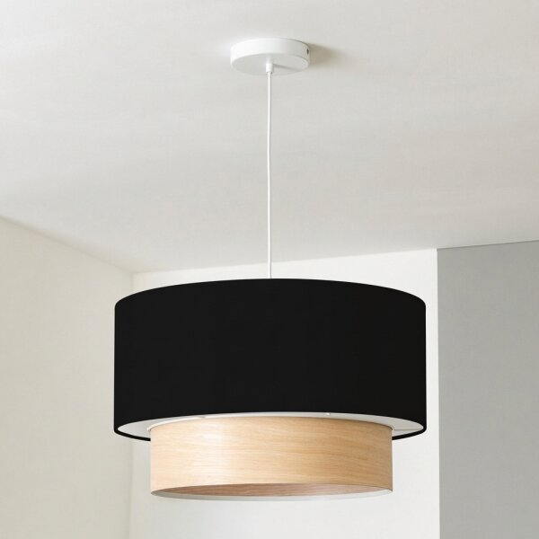 Brilagi - LED полилей на кабел CERIA 1xE27/40W/230V Ø 50 см черен/бежов