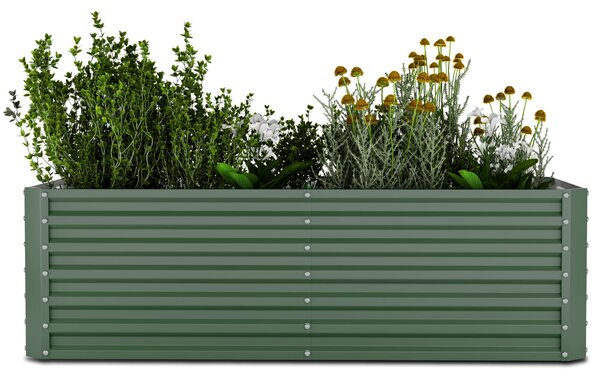 Blumfeldt High Grow Straight повдигната леха, 1200 литра, Ергономична, Устойчива на атмосферните условия, Отворена основа