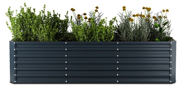 Blumfeldt High Grow Straight повдигната леха, 1440 литра, Ергономична, Устойчива на атмосферните условия, Отворена основа
