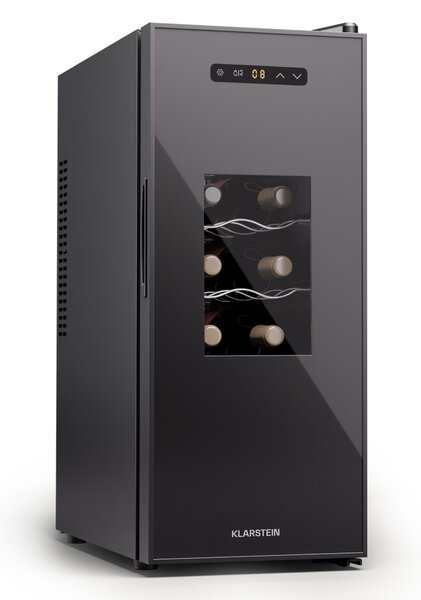 Klarstein Silent Vino 12 Uno Slim Охладител за вино 30 л / 12 бутилки 8-18 °C Сензорен