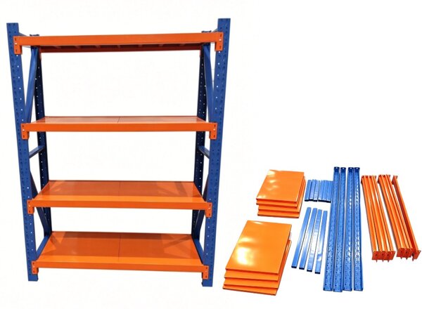Метален стелаж Heavy - 150 x 50 x 200 cm, различен брой рафтове