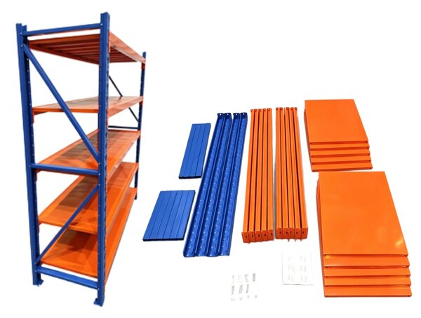Метален стелаж Heavy - 200 x 60 x 200 cm, различен брой рафтове