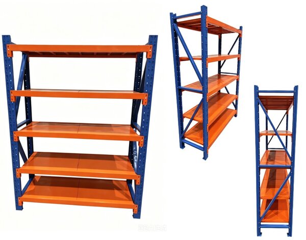 Метален стелаж Heavy - 150 x 50 x 200 cm, различен брой рафтове