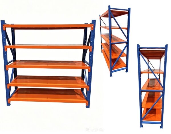 Метален стелаж Heavy - 200 x 60 x 200 cm, различен брой рафтове