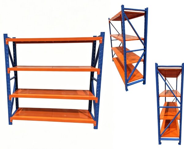 Метален стелаж Heavy - 200 x 60 x 200 cm, различен брой рафтове