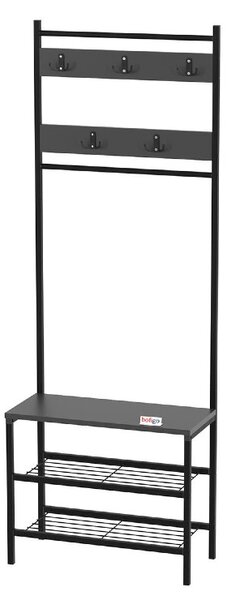 Стояща закачалка Samanyolu - 64.6 x 30.3 x 181.2 cm, антрацит