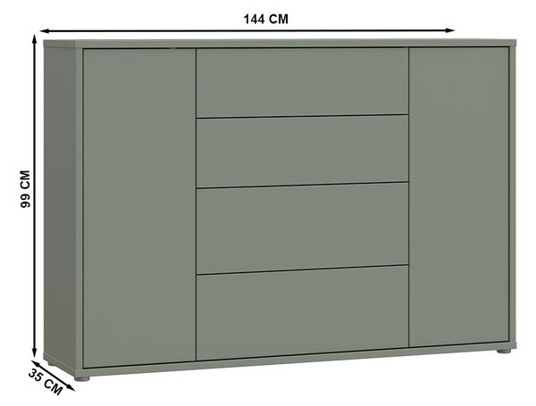 Скрин Alice - 144.2 x 99.1 x 34.9 cm, различни цветове