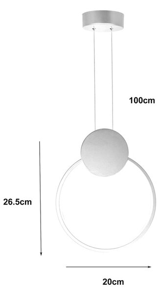 Ceiling light ganden led metal in gold color d26.5x20cm