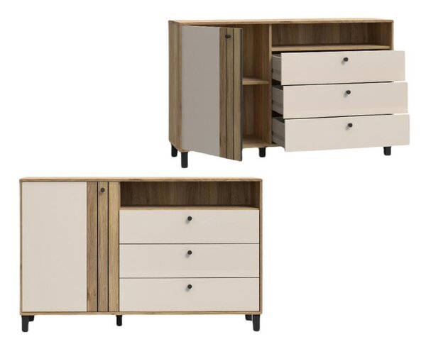 Скрин Killarney - 42 х 138.1 х 87 cm, бежов / кафяв