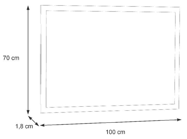 Огледало Combino Spezial - 70 х 100 cm, дъб сонома