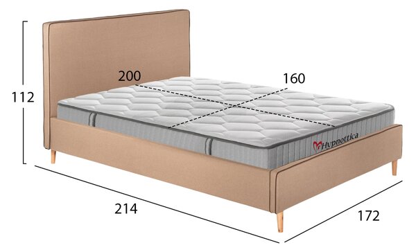 Двойно легло с матрак indra beige плата -- за матрак 160x200см