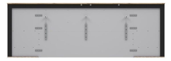 Легло с нощни шкафчета Izo - 160 х 200 cm, дъб Артисан / черно