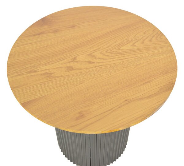 Помощна масичка DOVEL от мдф в цвят сонома-черен d50x45см