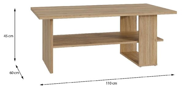 Холна маса Linea - 110 х 45.5 х 60 cm, дъб Мауела