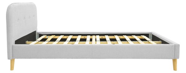 Легло Lumilux 160x200 см - Тапицирано с Плат в Сив Цвят