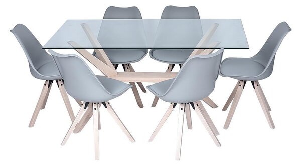 Трапезна маса TG-6865GB Milky White - 150 x 90 x 75 cm