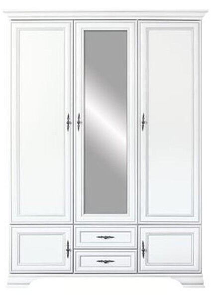 Гардероб Kentuki - 159.5 x 225 x 61 cm, алпийско бяло