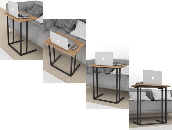 Помощна маса Metal Laptop Table - бор