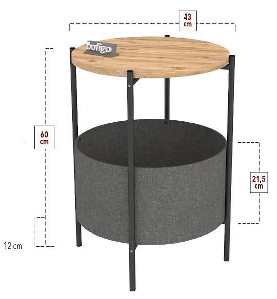 Помощна маса Table With Bag - бор