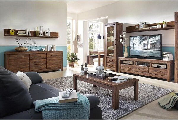 TV шкаф German RTV3S/6/20 - 200 x 60 x 54 cm, дъб стърлинг