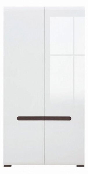 Гардероб Azteca SZF2D/21/11 - 105 x 60 x 210 cm, бял гланц