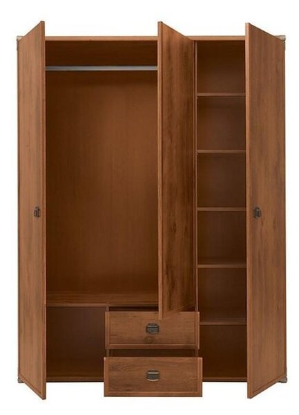Гардероб Indiana JSZF3D2S - 150 x 57 x 195.5 cm, дъб шутер