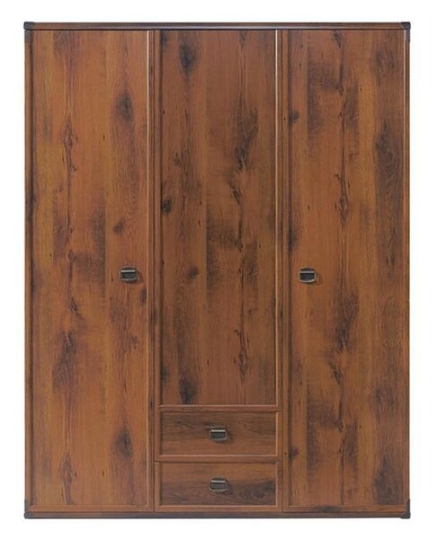 Гардероб Indiana JSZF3D2S - 150 x 57 x 195.5 cm, дъб шутер