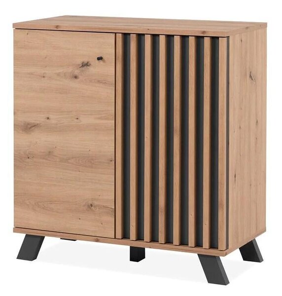 Шкаф Medan 01D - 85.1 х 80 х 40 cm, дъб артисан / антрацит