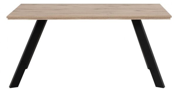 Трапезна маса Konstanz 81А - 160 х 90 х 72.5 cm, дъб артисан / черно