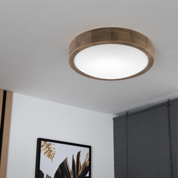 Brilagi - LED Плафониера CARVALHO SLIM 1xE27/60W/230V дъб Ø 27 см