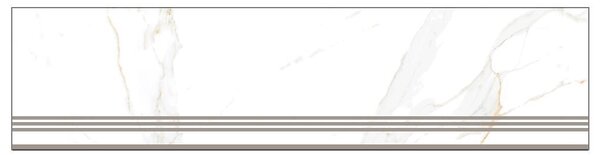 Стъпало Statuario Regal Gold - 30 x 120 cm, с чело - 17 x 120 cm