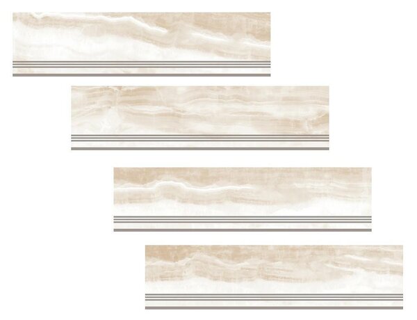 Стъпало Onyx Smeraldo Gold - стъпало 30 x 120 cm / чело 17 x 120 cm