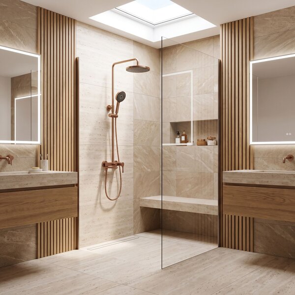 Комплект за душ PREMIUM Rea Maxim Brush Copper