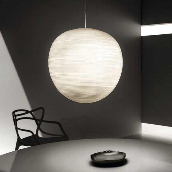 Foscarini Rituals XL E27-LED висяща лампа от стъкло, Затъмняване, Бял, Дневна/трапезария, Стъкло, Дизайн