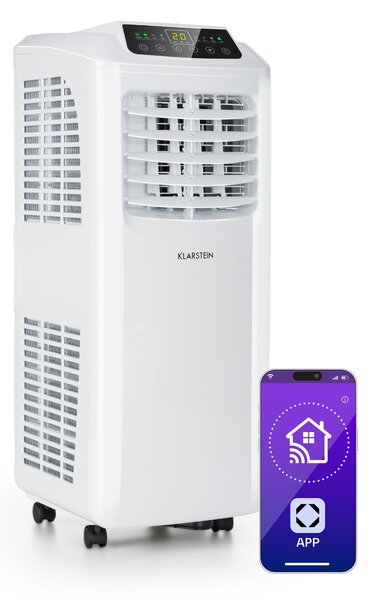 Klarstein Pure Blizzard Smart 9k, мобилен климатик, 9000 BTU/2,6 kW, енергиен клас А, дистанционно управление