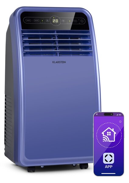 Klarstein Metrobreeze New York Smart 7k, мобилен климатик, 7000 BTU / 2,1 kW, енергиен клас А, дистанционно управление