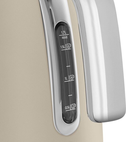Електрическа кана SMEG KLF03MLMEU, 2400 W, 1.7 л, 360° основа, Матово покритие, Лунна светлина